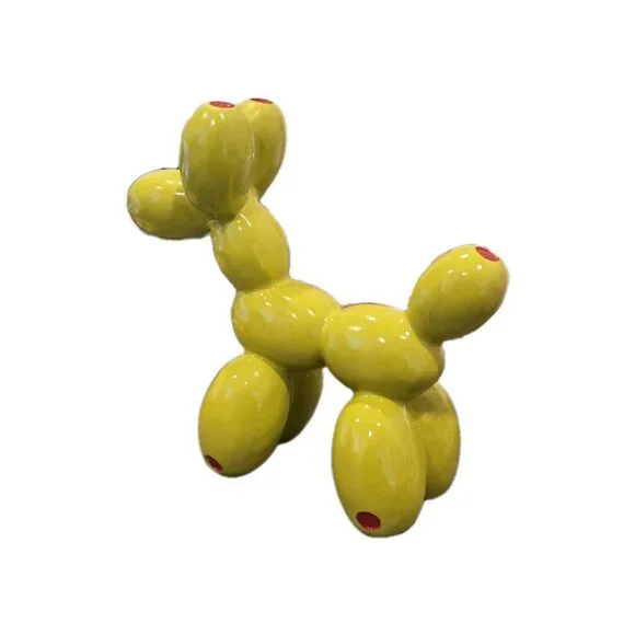 New Green Balloon Dog Pimento Olive Bar Sculpture Resin Home Decor Figurine - Picture 2 of 3